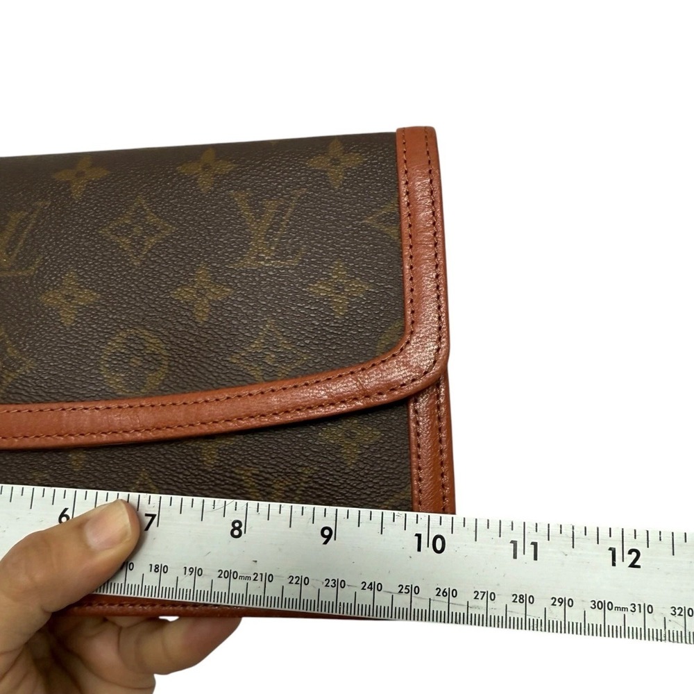 Louis Vuitton LV Monogram Pochette Clutch Vintage Authentic - Picture 11 of 12